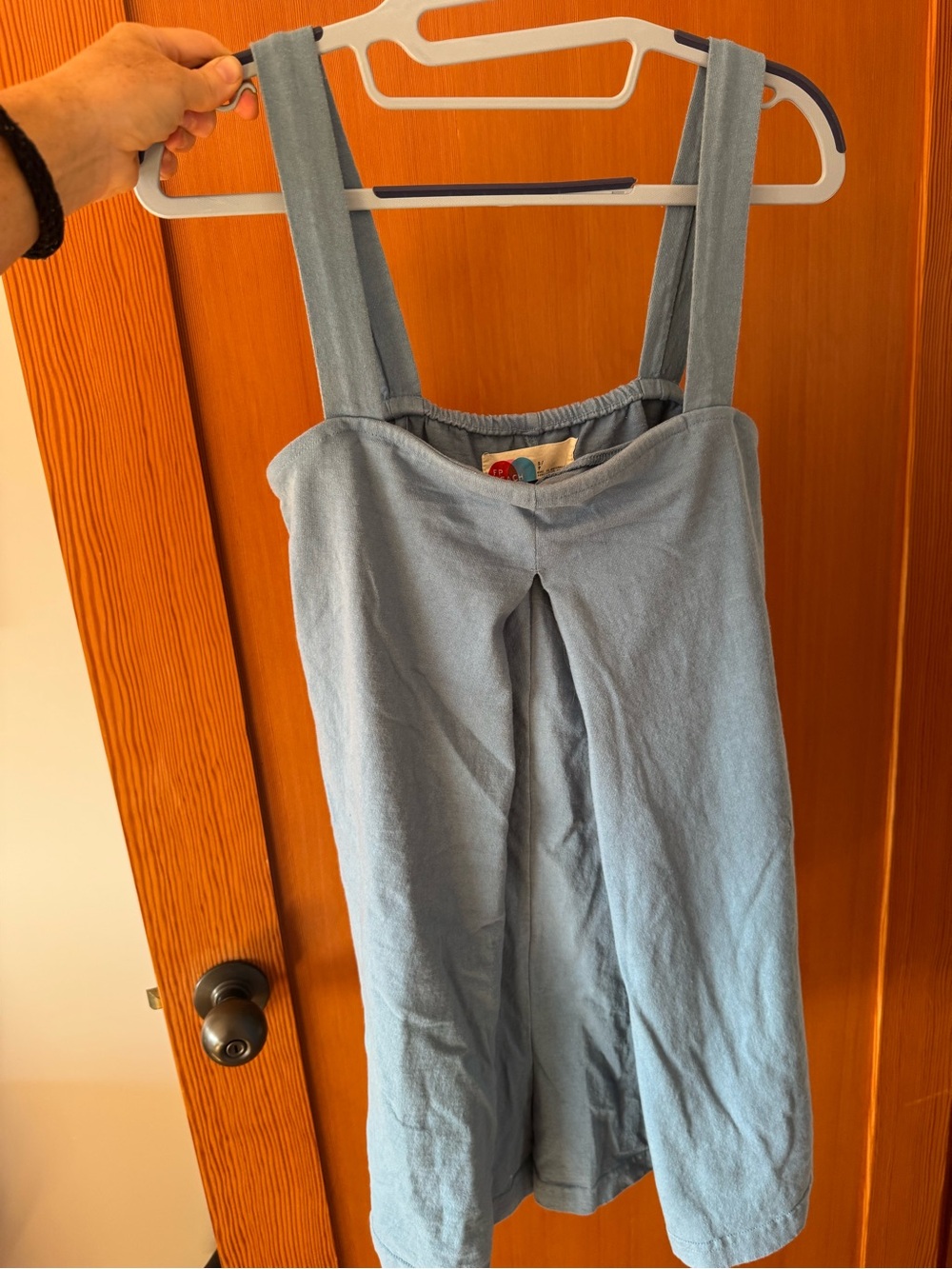 Free People Light Blue Women's Wide-Leg Shorts Romper